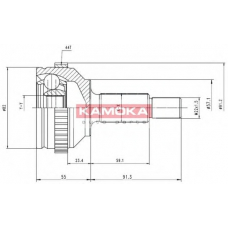 6714 KAMOKA Шарнирный комплект, приводной вал