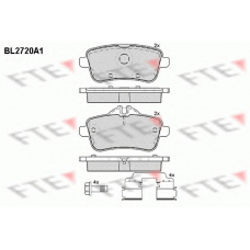 BL2720A1 FTE Комплект тормозных колодок, дисковый тормоз