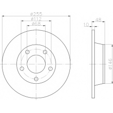 8DD 355 109-092 HELLA PAGID Тормозной диск