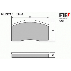 BL1627A2 FTE Комплект тормозных колодок, дисковый тормоз