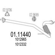 01.11440 MTS Труба выхлопного газа