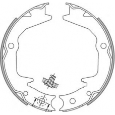33937 SPIDAN Комплект тормозных колодок, стояночная тормозная с