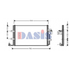 042210N AKS DASIS Конденсатор, кондиционер