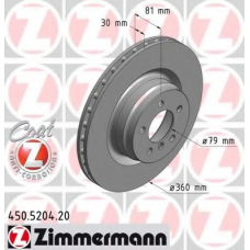 450.5204.20 ZIMMERMANN Тормозной диск