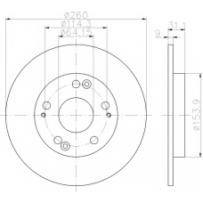 8DD 355 117-901 HELLA PAGID Тормозной диск