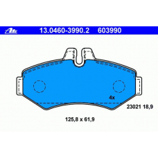 13.0460-3990.2 ATE Комплект тормозных колодок, дисковый тормоз