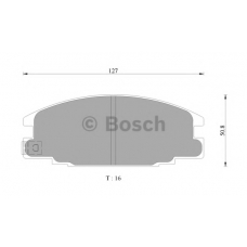 0 986 AB9 155 BOSCH Комплект тормозных колодок, дисковый тормоз