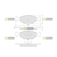 BD S221P STARLINE Комплект тормозных колодок, дисковый тормоз