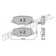 880.0 TRUSTING Комплект тормозных колодок, дисковый тормоз