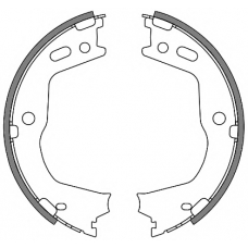 Z4666.00 WOKING Комплект тормозных колодок, стояночная тормозная с