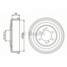 0 986 477 177 BOSCH Тормозной барабан