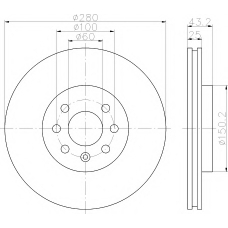 8DD 355 110-741 HELLA PAGID Тормозной диск