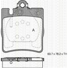 8110 23019 TRIDON Brake pads - rear