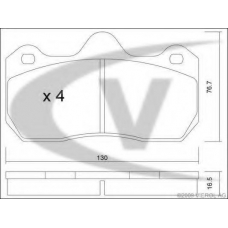 V46-0156 VEMO/VAICO Комплект тормозных колодок, дисковый тормоз