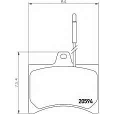 8DB 355 005-891 HELLA Комплект тормозных колодок, дисковый тормоз