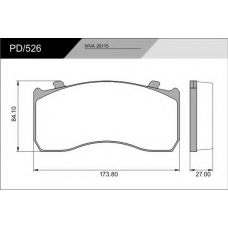 PD/526-K02_CV Advanced FRAS-LE Комплект тормозных колодок, дисковый тормоз