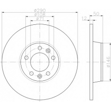 8DD 355 116-171 HELLA Тормозной диск