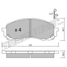 778.0 TRUSTING Комплект тормозных колодок, дисковый тормоз