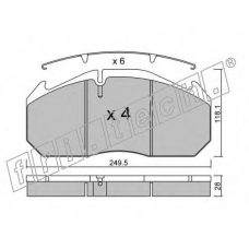 602.0 fri.tech. Комплект тормозных колодок, дисковый тормоз