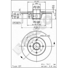 BS 7483 BRECO Тормозной диск