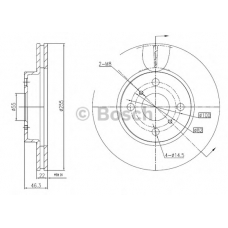 0 986 BB4 291 BOSCH Тормозной диск