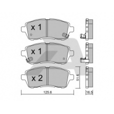 BPMZ-1002 AISIN Комплект тормозных колодок, дисковый тормоз