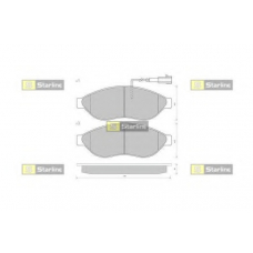 BD S847P STARLINE Комплект тормозных колодок, дисковый тормоз