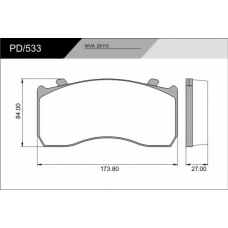 PD/533_HD PRO FRAS-LE Комплект тормозных колодок, дисковый тормоз