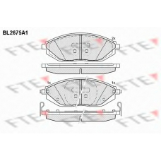 BL2675A1 FTE Комплект тормозных колодок, дисковый тормоз