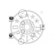 SK-1360AQ1 OPTIMAL Водяной насос + комплект зубчатого ремня