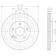 8DD 355 110-211 HELLA Тормозной диск