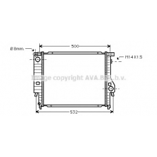 BWA2098 AVA Радиатор, охлаждение двигателя
