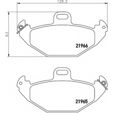 8DB 355 019-351 HELLA Комплект тормозных колодок, дисковый тормоз