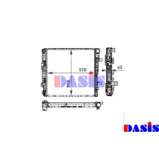 135250N AKS DASIS Радиатор, охлаждение двигателя