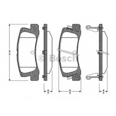 0 986 TB2 109 BOSCH Комплект тормозных колодок, дисковый тормоз