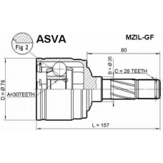 MZIL-GF ASVA Шарнирный комплект, приводной вал