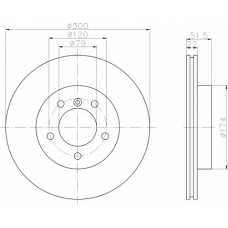 8DD 355 106-551 HELLA Тормозной диск