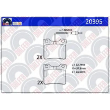 20395 GALFER Комплект тормозных колодок, дисковый тормоз