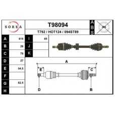 T98094 EAI Приводной вал