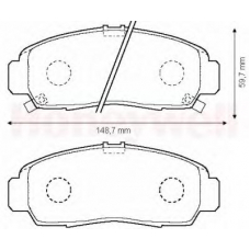 572449B BENDIX Комплект тормозных колодок, дисковый тормоз