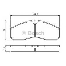 0 986 494 266 BOSCH Комплект тормозных колодок, дисковый тормоз