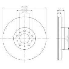 8DD 355 107-061 HELLA PAGID Тормозной диск