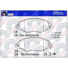20595 GALFER Комплект тормозных колодок, дисковый тормоз