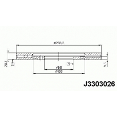 J3303026 NIPPARTS Тормозной диск