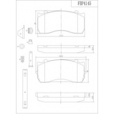 FBP4145 FI.BA Комплект тормозных колодок, дисковый тормоз