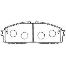 A2N080 AISIN Комплект тормозных колодок, дисковый тормоз