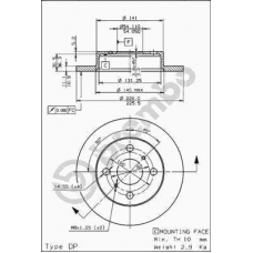 08.5862.10 BREMBO Тормозной диск