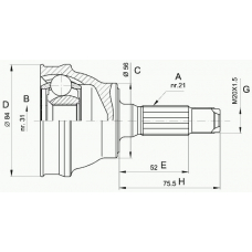 CVJ5280.10 OPEN PARTS Шарнирный комплект, приводной вал