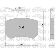 822-025-0 CIFAM Комплект тормозных колодок, дисковый тормоз