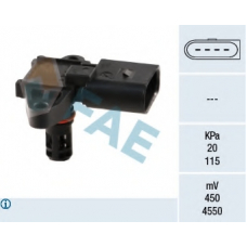 15034 FAE Датчик, давление во впускном газопроводе